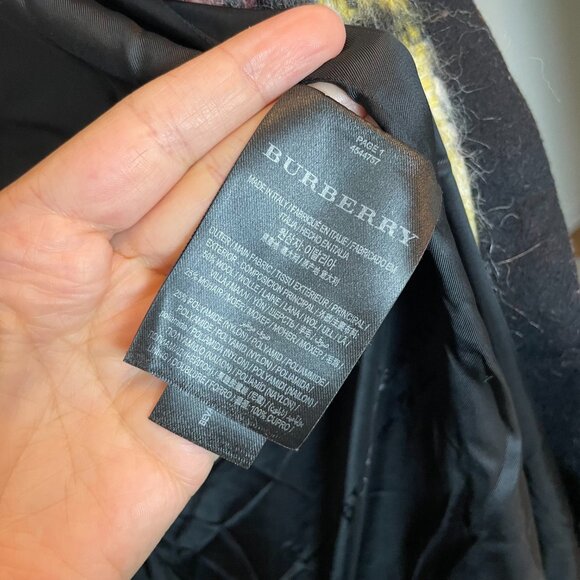 BURBERRY Tartan Plaid Wool Mohair Double Breasted Oversized Runway Pea Coat \\ 4 - Picture 10 of 13